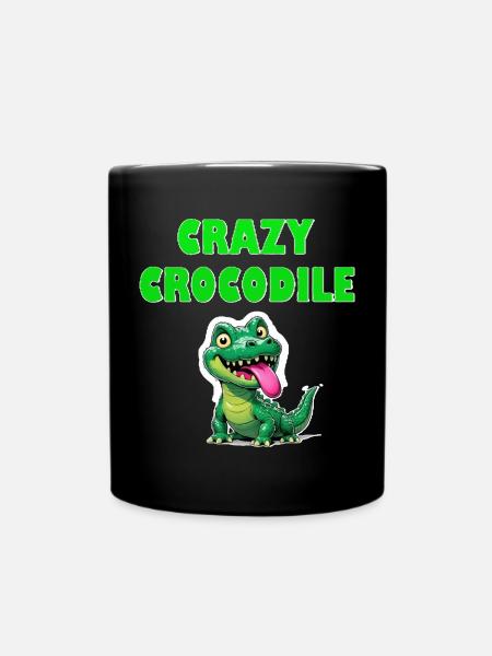 Crazy Crocodile - Tasse einfarbig - Schwarz