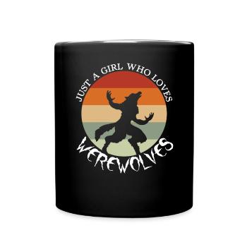 Werwolf Sei du selbst außer Werwolf - Tasse einfarbig - Schwarz - Vorne