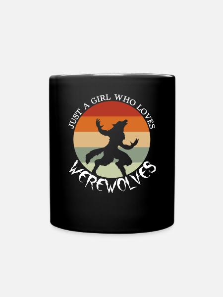 Werwolf Sei du selbst außer Werwolf - Tasse einfarbig - Schwarz