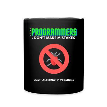 Programmer Debugging T-Shirt Men's - Full Colour Mug - black - Front