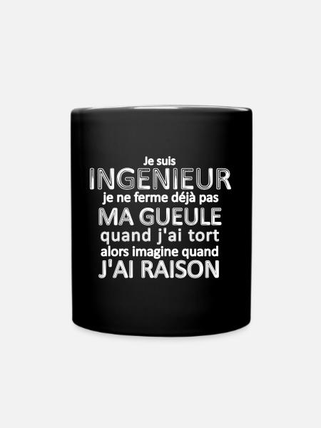 Je suis ingénieur - Mug uni - noir