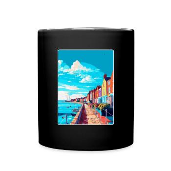 Weymouth England Uk Vintage Reiseposter Souvenir - Tasse einfarbig - Schwarz - Vorne