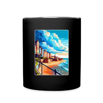 Cromer England Uk Vintage Reiseposter Souvenir - Tasse einfarbig - Schwarz - Vorne