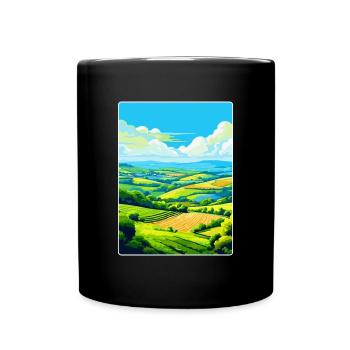 Camel Valley Cornwall England Uk Travel Poster WPA - Full Colour Mug - black - Front