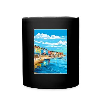 Weymouth England Uk Vintage Reiseposter Souvenir - Tasse einfarbig - Schwarz - Vorne