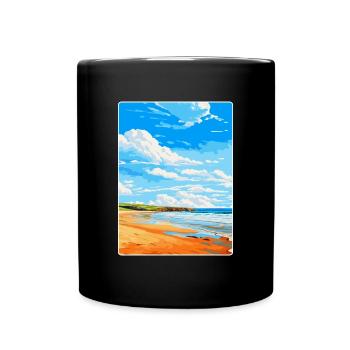 Constantine Bay, Cornwall, England, Vereinigtes Königreich, Reiseposter - Tasse einfarbig - Schwarz - Vorne