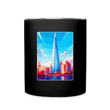 The Shard England Uk Travel Poster Souvenir WPA - Full Colour Mug - black - Front