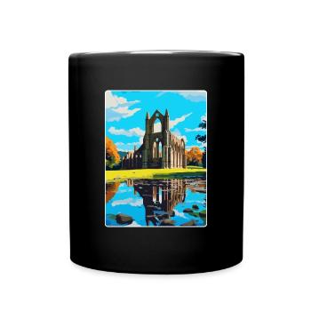 Bolton Abbey England Uk Travel Poster Souvenir WPA - Full Colour Mug - black - Front