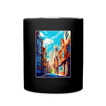 York Angleterre Royaume-Uni Affiche de voyage vintage Souvenir WPA - Mug uni - noir - Devant