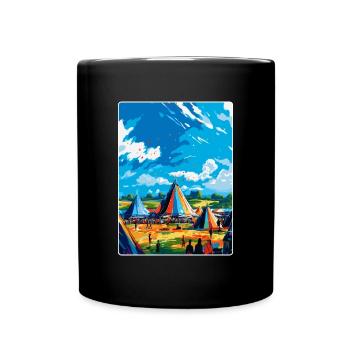 Glastonbury England Uk Vintage Reiseposter WPA - Tasse einfarbig - Schwarz - Vorne