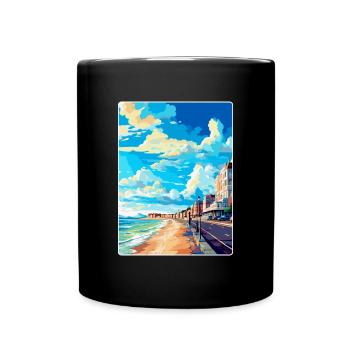 Hove England Uk Vintage Reiseplakat Souvenir WPA - Tasse einfarbig - Schwarz - Vorne