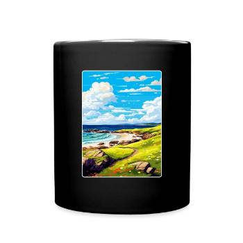 Isle Of Coll Schottland UK Vintage Reiseposter WPA - Tasse einfarbig - Schwarz - Vorne