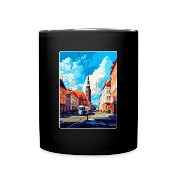 Ostrava Czech Republic Vintage Travel Poster WPA - Full Colour Mug - black - Front