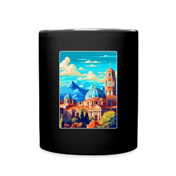 Sofia Bulgarien Vintage Reiseplakat Souvenir WPA - Tasse einfarbig - Schwarz - Vorne
