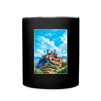 Avila Spain Vintage Travel Poster WPA Art Souvenir - Full Colour Mug - black - Front