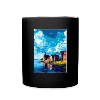 Trelleborg Sweden Vintage Travel Poster Souvenir - Full Colour Mug - black - Front