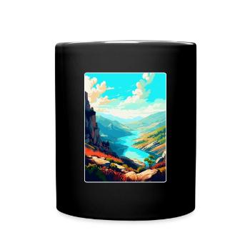Geres Nationalpark Portugal Vintage Reiseplakat - Tasse einfarbig - Schwarz - Vorne
