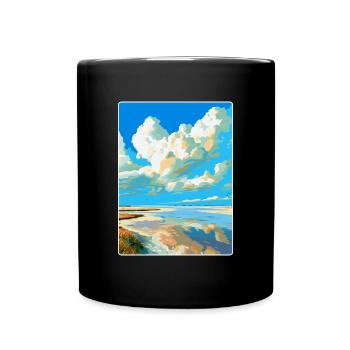 Wattenmeer Niederlande Vintage Reiseposter WPA - Tasse einfarbig - Schwarz - Vorne