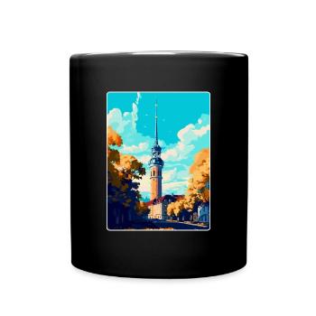 Dortmund Germany Vintage Travel Poster Souvenir - Full Colour Mug - black - Front