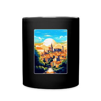 Toledo Spanien Vintage Reiseposter WPA Souvenir - Tasse einfarbig - Schwarz - Vorne