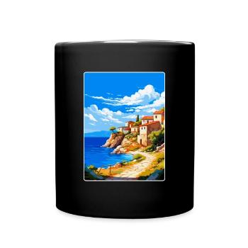 Mani Halbinsel Griechenland Vintage Reiseposter WPA - Tasse einfarbig - Schwarz - Vorne