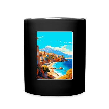 Crète Grèce Affiche de voyage vintage WPA Souvenir - Mug uni - noir - Devant