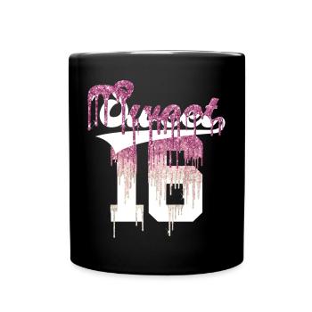 SWEET 16 FINALLY 16. GEBURTSTAG - Tasse einfarbig - Schwarz - Vorne