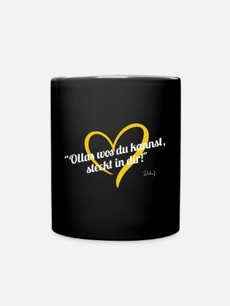 Ollas weiß - Tasse einfarbig - Schwarz