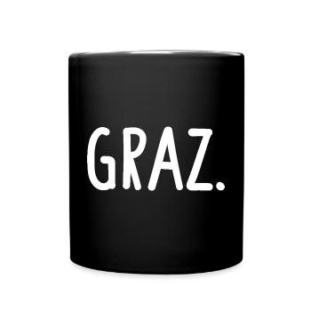 Graz Österreich Fancy - Tasse einfarbig - Schwarz - Vorne
