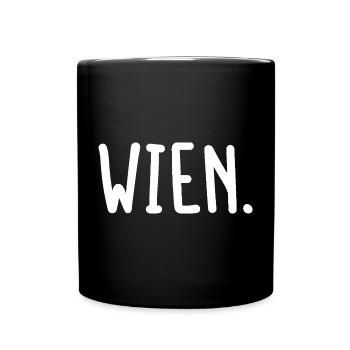 Wien Österreich Fancy - Tasse einfarbig - Schwarz - Vorne