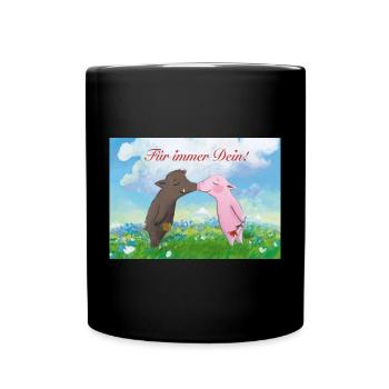 Rosalie und Trüffel - Tasse einfarbig - Schwarz - Vorne