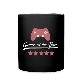Gamer des Jahres Controller - Tasse einfarbig - Schwarz - Vorne