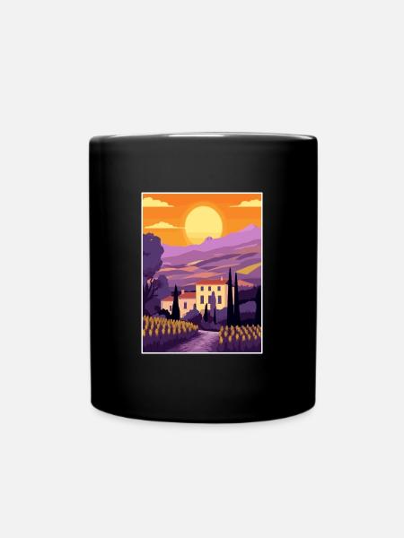Provence Frankreich Vintage Reiseposter WPA Souvenir - Tasse einfarbig - Schwarz