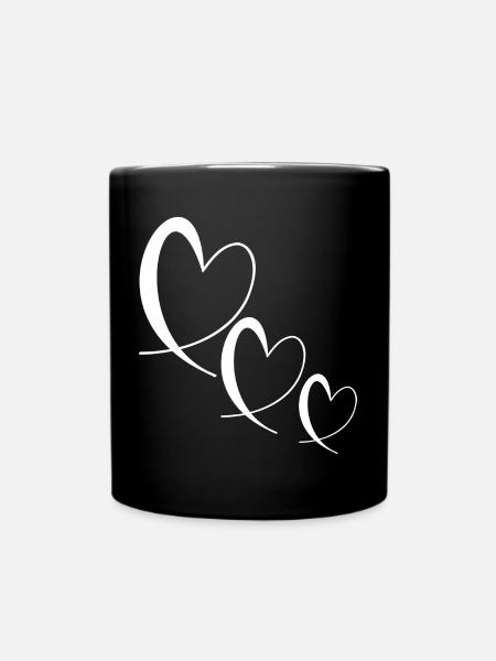 HERZ. HEILIGER VALENTINSTAG. Junggesellinnenabschied. ICH LIEBE DICH. ICH LIEBE DICH - Tasse einfarbig - Schwarz