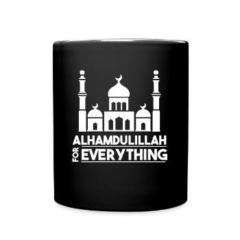 Alhamdullah Moschee Muslim Koran Religion Islam - Tasse einfarbig - Schwarz - Vorne