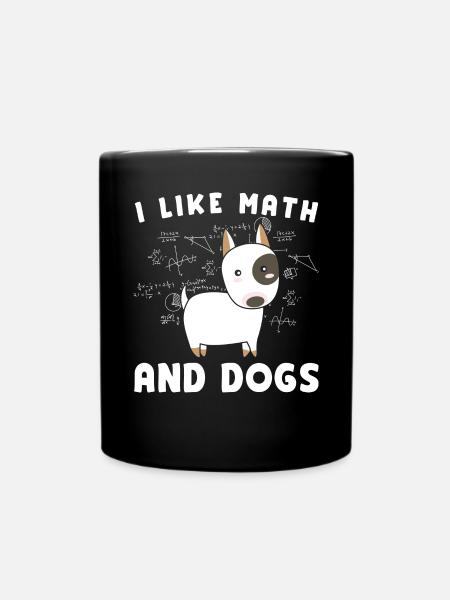 Ich Liebe Mathe Und Hunde Mathematik - Tasse einfarbig - Schwarz