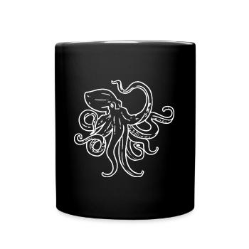 Achtarmiger Tintenfisch Tiefsee - Tasse einfarbig - Schwarz - Vorne