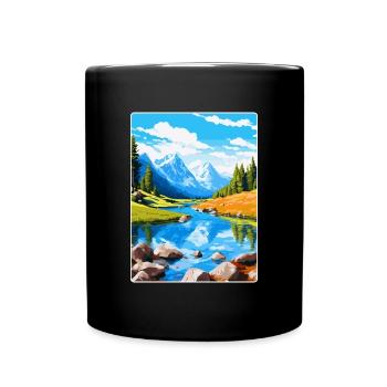 Aiguestortes I Estany de Sant Maurici Park Spanien - Tasse einfarbig - Schwarz - Vorne