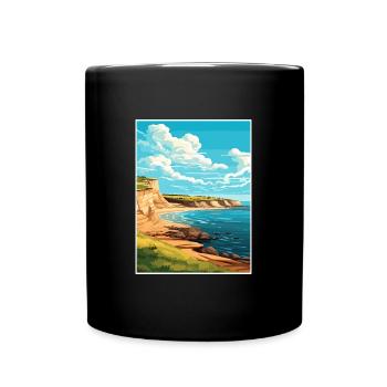Valdes Halbinsel Argentinien Vintage Reiseposter - Tasse einfarbig - Schwarz - Vorne