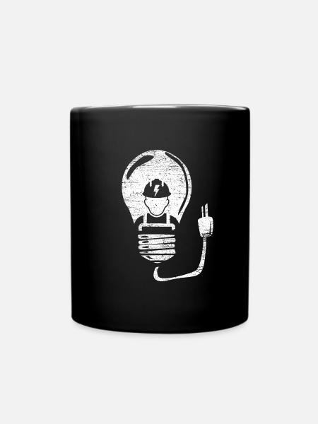 Hochspannender Elektriker Schaltplan - Tasse einfarbig - Schwarz
