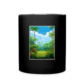 Nasse Tropen von Queensland Vintage-Reiseposter - Tasse einfarbig - Schwarz - Vorne
