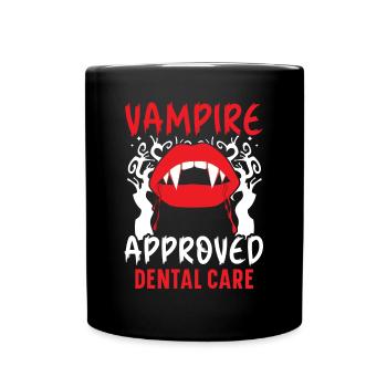 Vampir-geeignete Zahnpflege. - Tasse einfarbig - Schwarz - Vorne