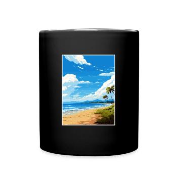 Nicoya Halbinsel Costa Rica Vintage Reiseposter - Tasse einfarbig - Schwarz - Vorne