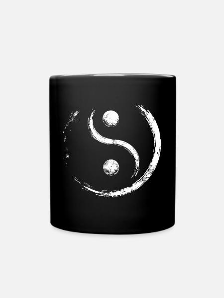 Yin and Yang Ausgleich - Tasse einfarbig - Schwarz