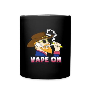 Vape On - Tasse einfarbig - Schwarz - Vorne