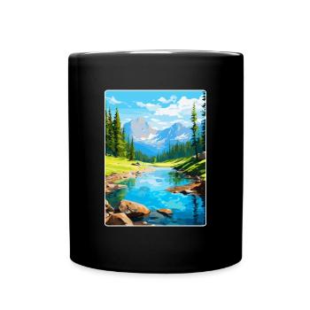 Aiguestortes I Estany de Sant Maurici Park Spanien - Tasse einfarbig - Schwarz - Vorne
