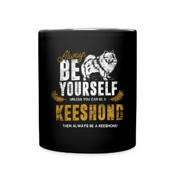 Wuscheliger Keeshond Hundezüchter - Tasse einfarbig - Schwarz - Vorne