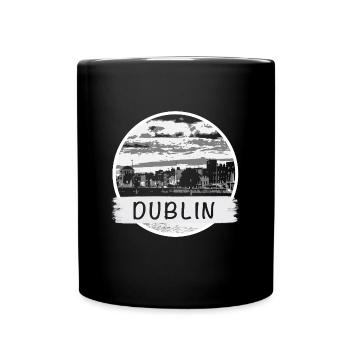 Dublin City - Tasse einfarbig - Schwarz - Vorne