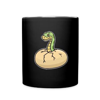 Faszinierende Python Würgeschlange - Tasse einfarbig - Schwarz - Vorne