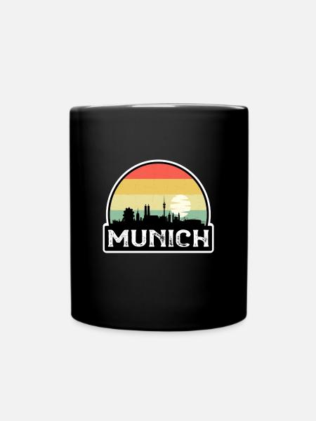München Deutschland Flagge Skyline Reisesouvenir - Tasse einfarbig - Schwarz